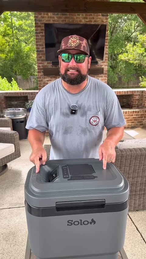 Instagram post by @austind4188 for Solo Stove. Caption reads: The cooler that cools you! @solostove #cooler....