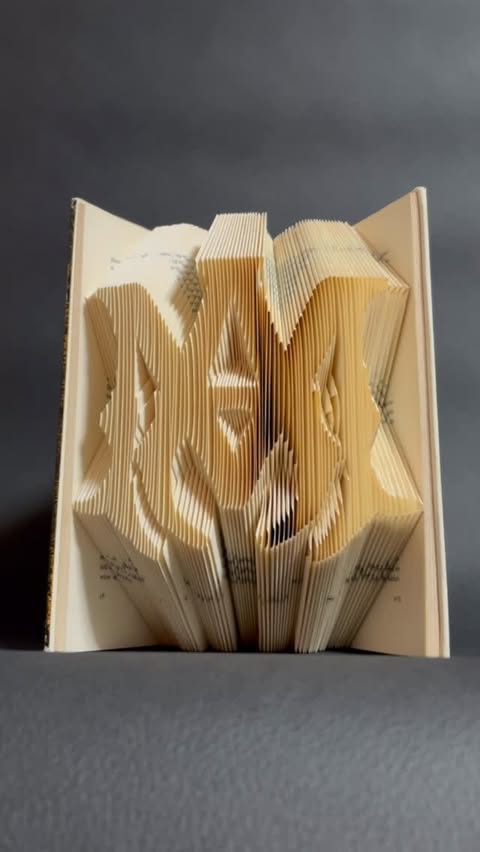 Instagram post by @d.hinklay for AMIRI. Caption reads: Book Folding; @amiri
I never cut any pages to....