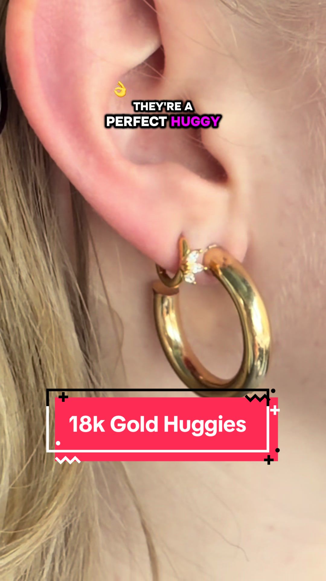 TikTok post by @camiwampus for Caitlyn Minimalist. Caption reads: [...] shines so beautiful🌟 #earrings....