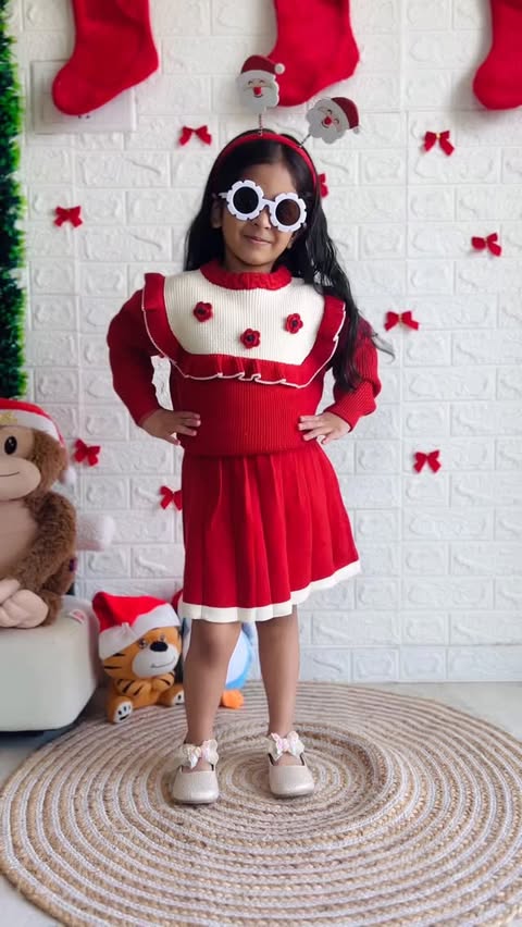 Instagram post by @babysona_1012 for Hopscotch. Caption reads: My fave Christmas fits from @hopscotch.in
Use my....