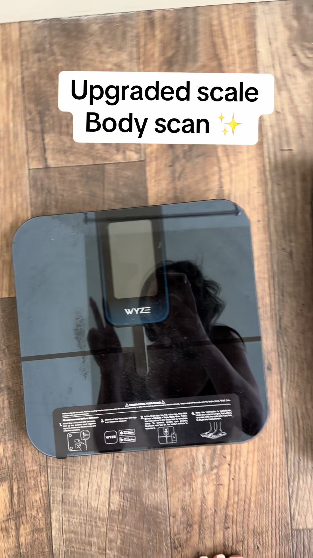 TikTok post by @softsets21 for Wyze. Caption reads: [...] and training so upgraded my scale with @Wyze....