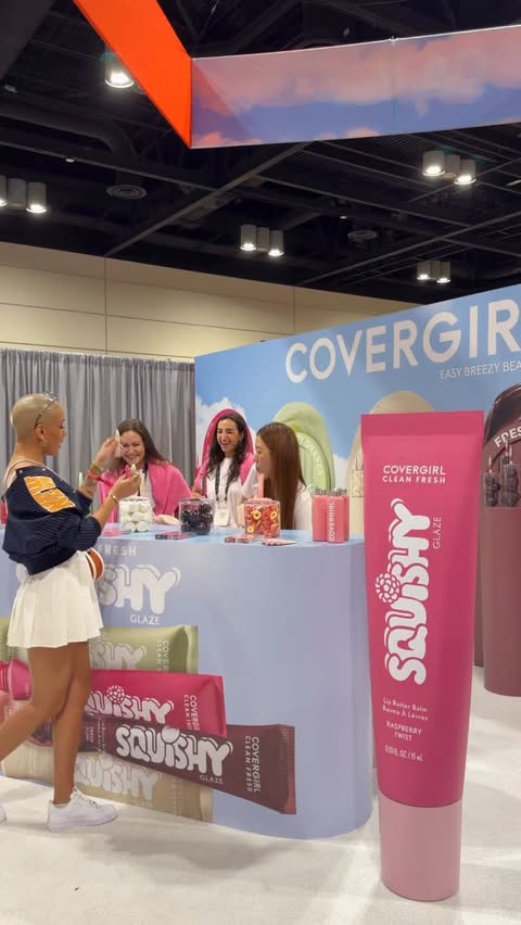 Instagram post by @_dashlopez for COVERGIRL. Caption reads: @covergirl Clean Fresh Squishy Glaze Lip Butter....