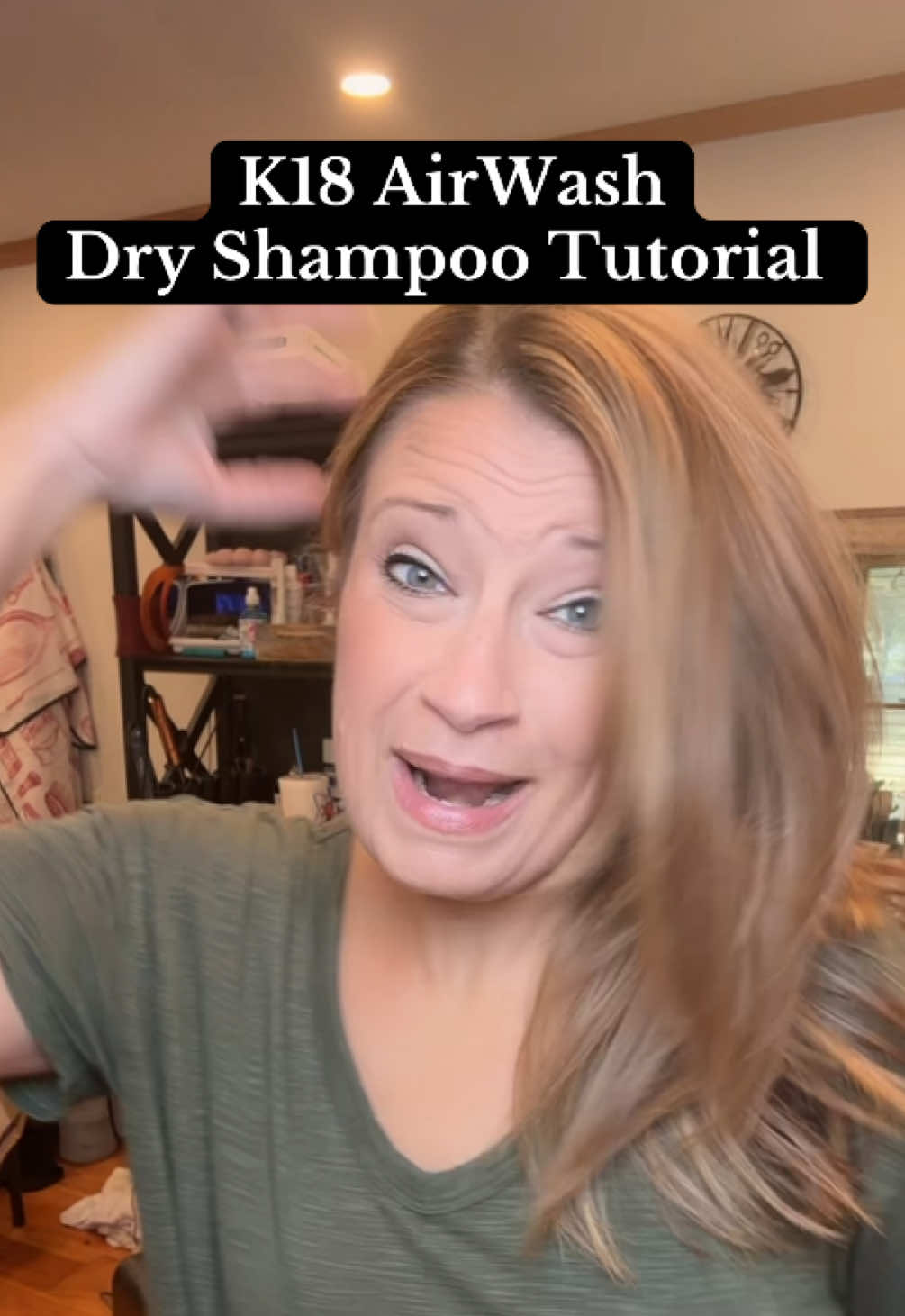 TikTok post by @haleybsurratt for K18 Hair. Caption reads: @Planet Beauty Store @K18 Hair AirWash is the....