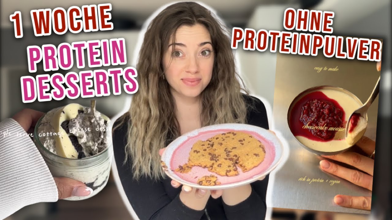 YouTube post by @vanessaberg for The Female Company. Caption reads: We test protein dessert recipes without protein....