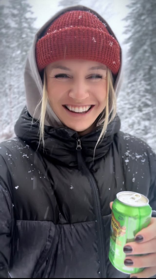 Instagram post by @amieski for Sierra Nevada Brewing Co.. Caption reads: Cheers to some big beautiful snowflakes!....