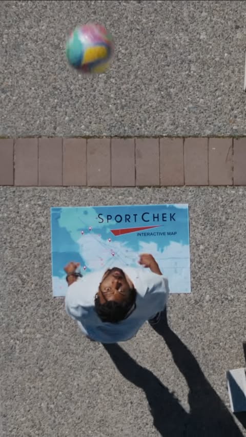 Instagram post by @sebelimbi for Sport Chek. Caption reads: [...] season, the game is everywhere. 🏙️⚽....