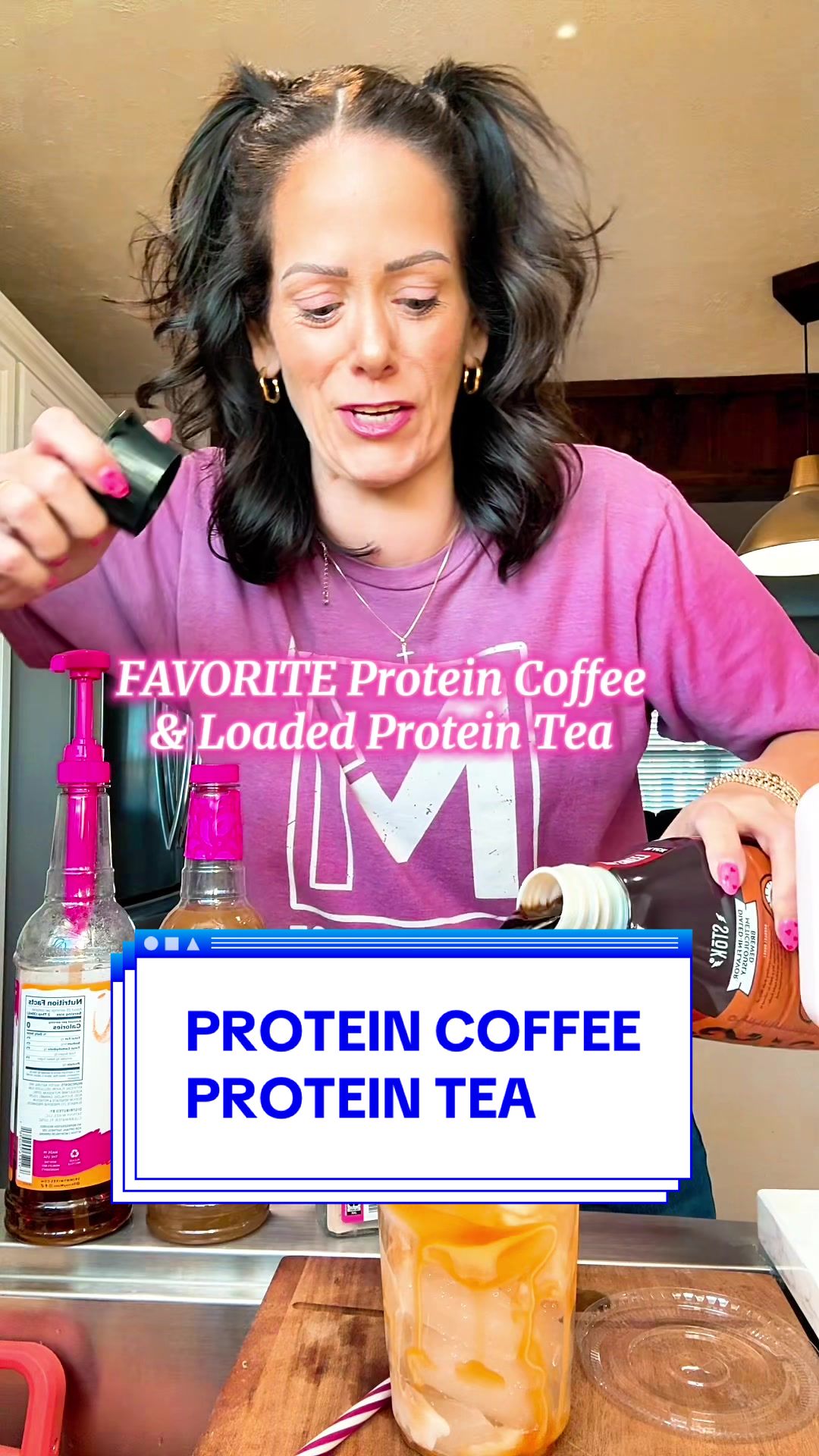 TikTok post by @takingmylifebackat42 for Skinny Mixes. Caption reads: [...] on Drinks🍑 @Singles To Go @Dunkin' @Skinny....