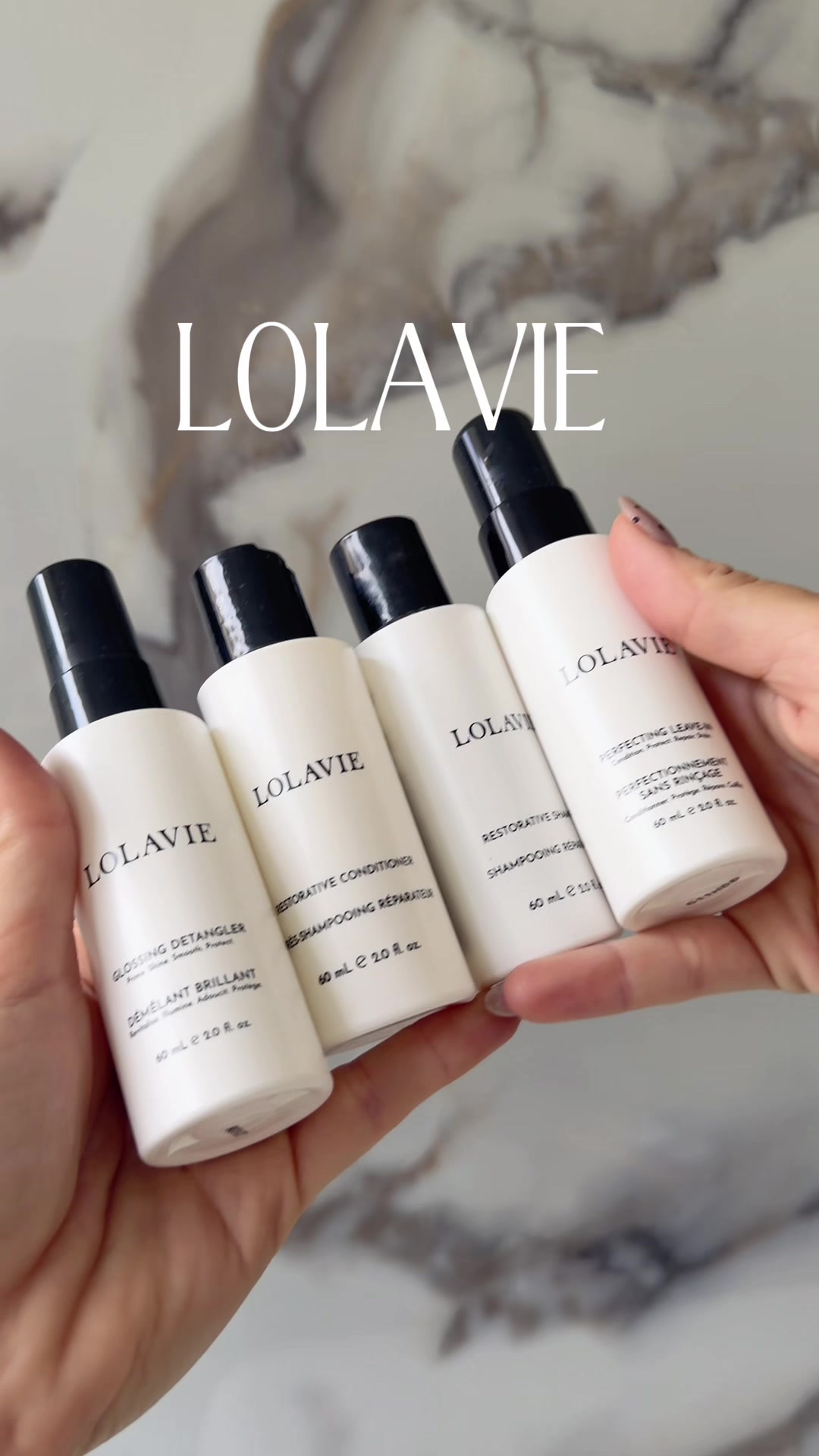 TikTok post by @francecefalo for LolaVie. Caption reads: @LolaVie travel kit para el cabello [...].