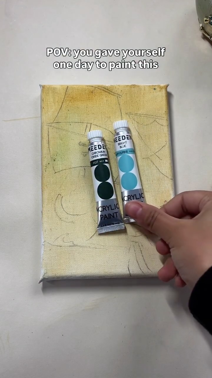 Instagram post by @artsbyminaa for MEEDEN ART. Caption reads: My treat for today 😍 thank you @meeden.art  for....