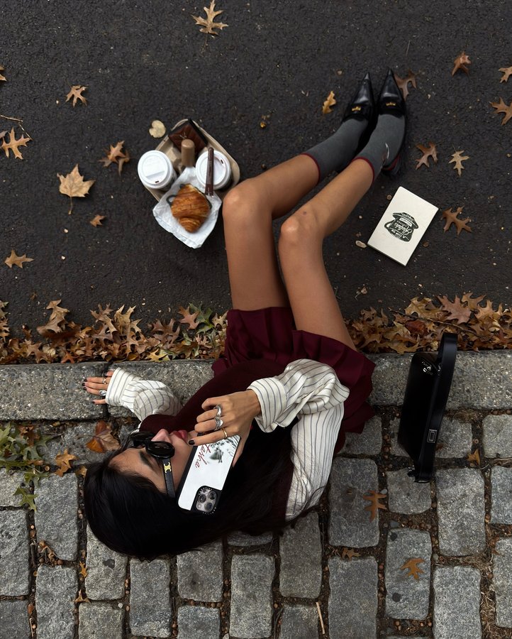 Instagram post by @narrinanatasha for CASETiFY. Caption reads: Ad | In love with this most convenient mirror case....