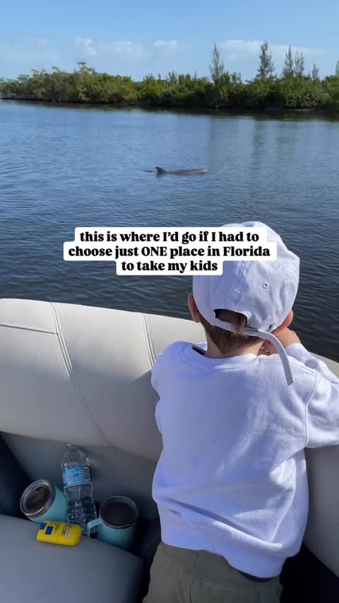 Instagram post by @mini.jetsetter for VISIT FLORIDA. Caption reads: Comment FLORIDA for my Kid-Friendly Guide #AD | If....