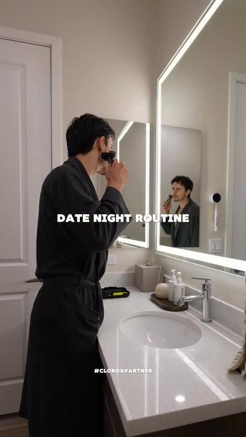 Instagram post by @thewillwebster for Clorox. Caption reads: #AD Date night routine ft. @clorox Refreshables,....