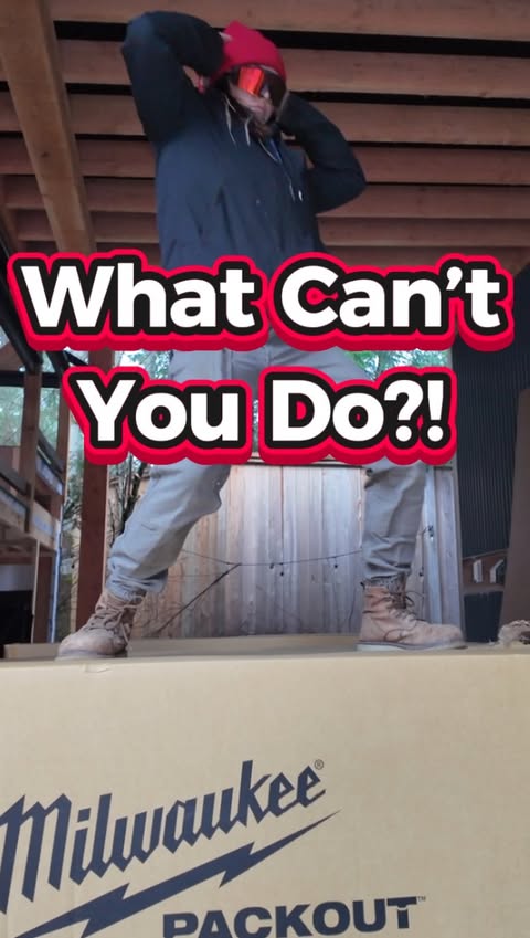 Instagram post by @the_ladyplumber for Milwaukee Tool. Caption reads: [...] van renovation,....