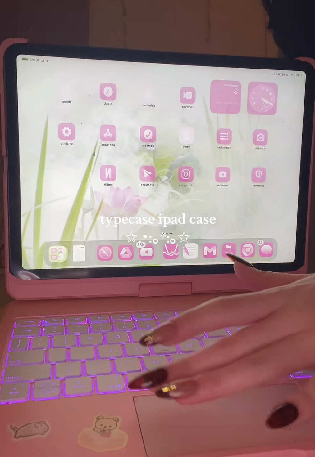 TikTok post by @mjwazhere for Typecase. Caption reads: [...] and want a laptop just get this case! ....