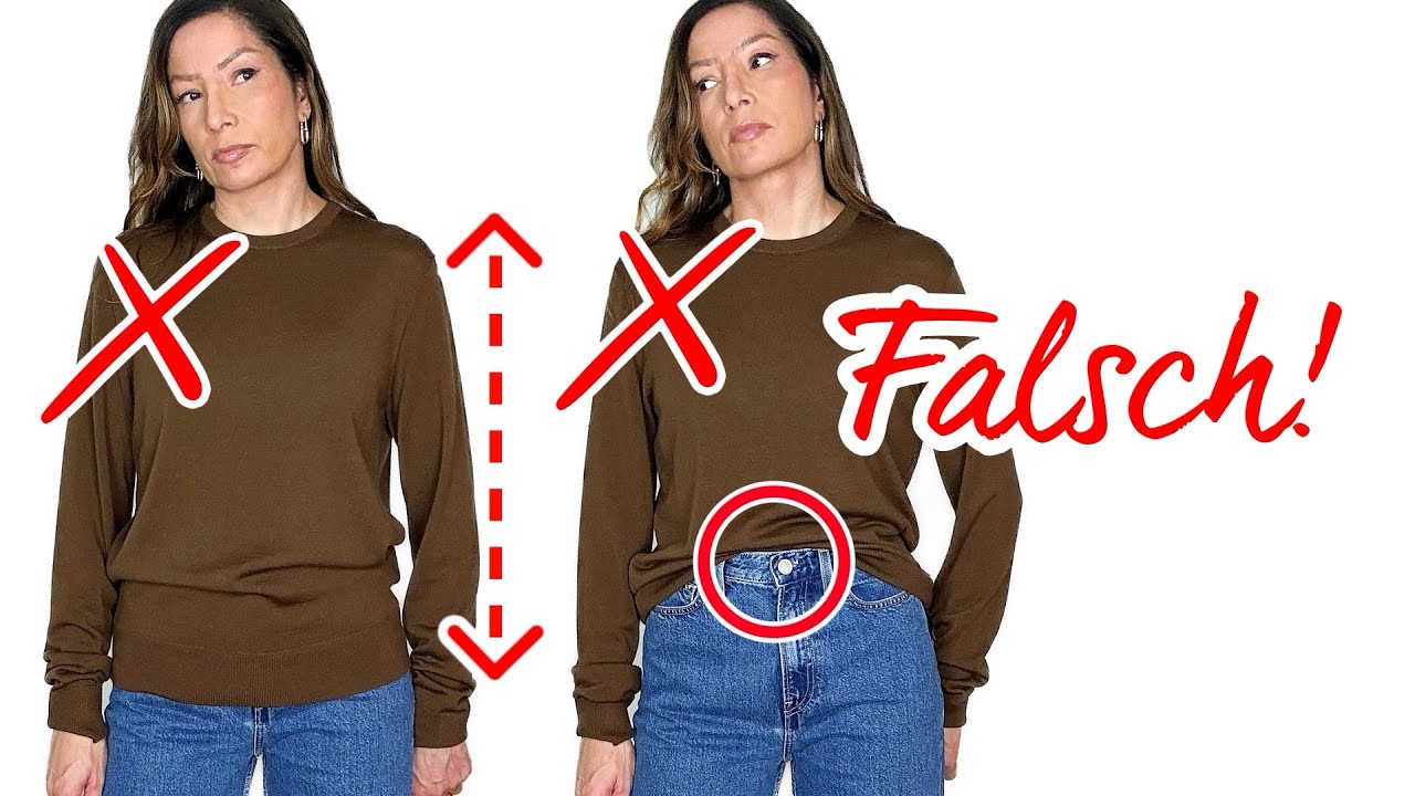 YouTube post by @natashagibsongermany for ARMEDANGELS. Caption reads: This is how we will wear our sweaters WRONG in....