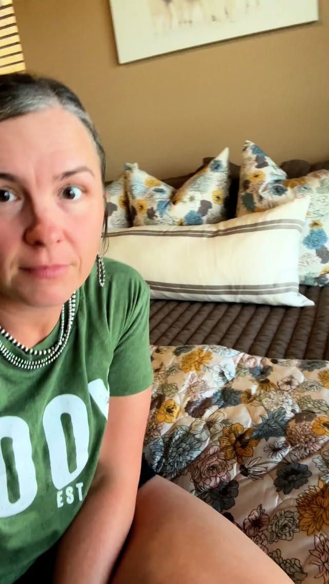 Instagram post by @bar7ranch for Beddy's. Caption reads: Not here to talk about my pillow problem or the....