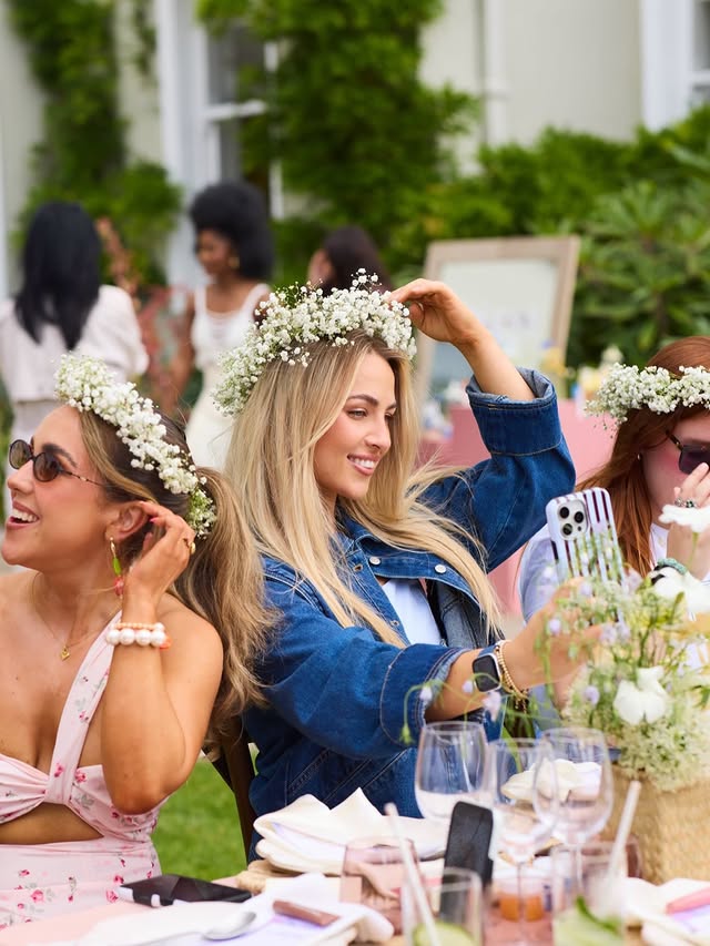 Instagram post by @laurengavigan for LUMENE. Caption reads: Papped @airfieldestate celebrating @lumene in mid....