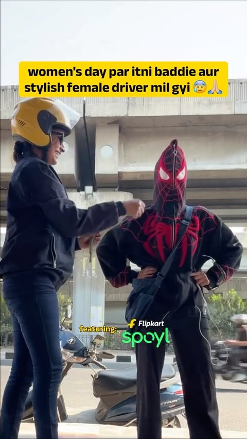 Instagram post by @mistyadavv for Spoyl on Flipkart. Caption reads: rapido baddies fit check w @spoylonflipkart . .....
