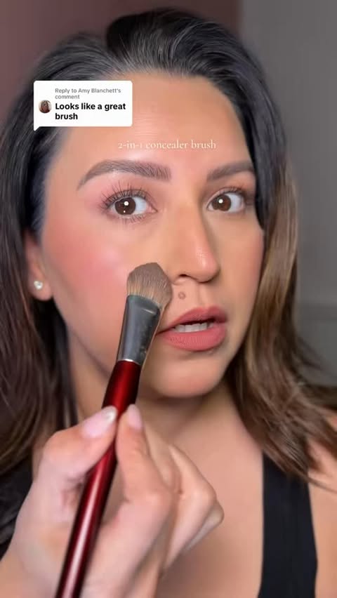 Instagram post by @debralorrainee for BK Beauty. Caption reads: [...] brush for flawless application @thebkbeauty.