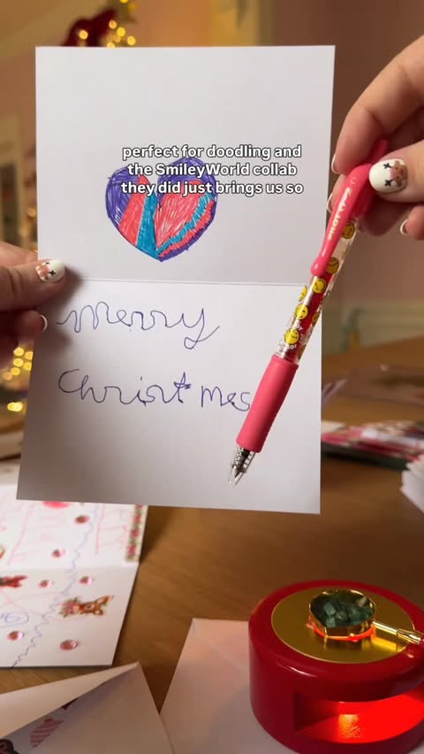 Instagram post by @whimsical_emily for Pilot Corporation of America (Pilot Pen). Caption reads: AD We’re learning all about spreading Christmas....