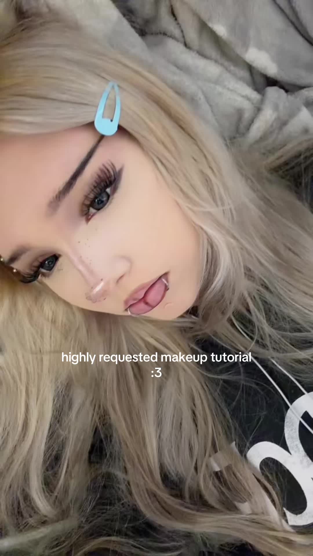 TikTok post by @yvezvx for Eyemoody. Caption reads: @Eyemoody Colored Contacts “dolly hazel” discount....