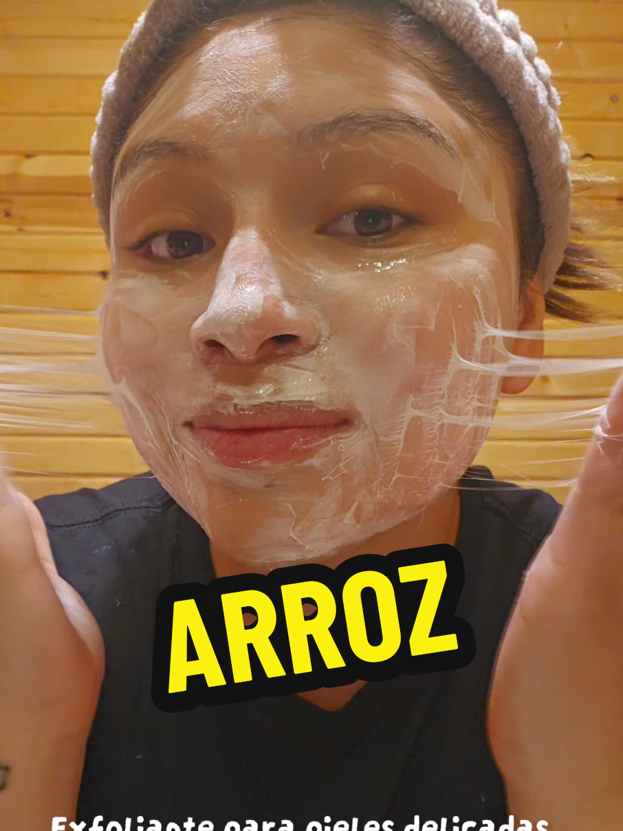 TikTok post by @lissethgtz0 for Siot US. Caption reads: #arroz, #aclarante, #mascarilladearroz....