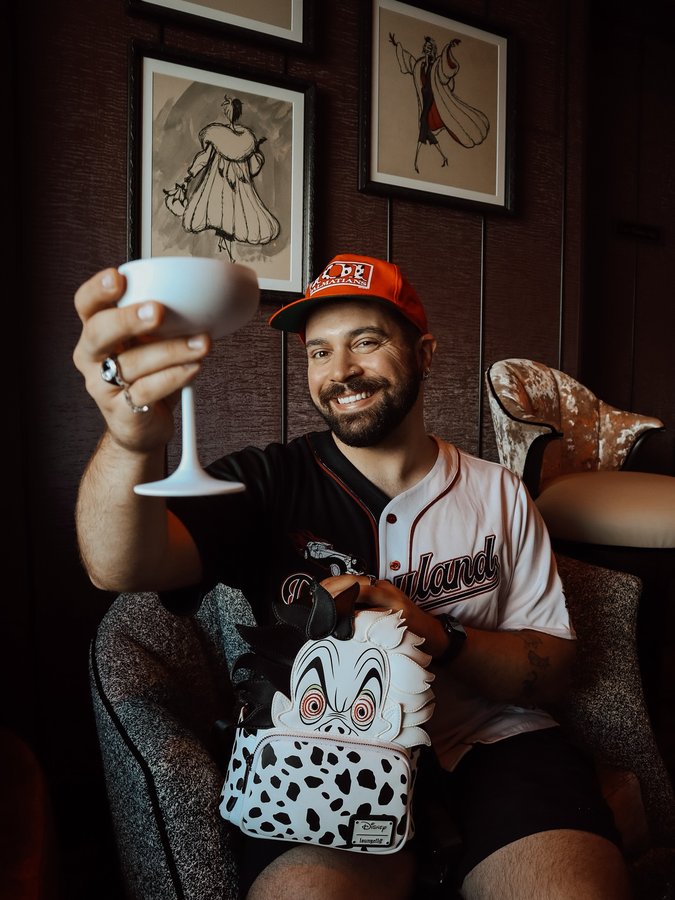 Instagram post by @blakespopnook for Disney Store. Caption reads: cruella de vil, cruella de vil, if she doesn’t....