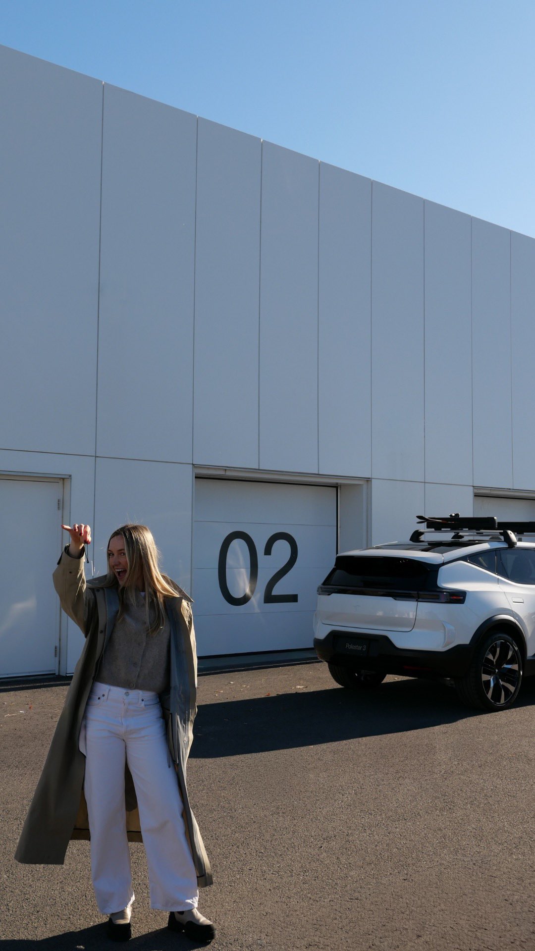 Instagram post by @justinedufourlapointe for Polestar. Caption reads: A new chapter begins ⚡️

Grateful and proud to....