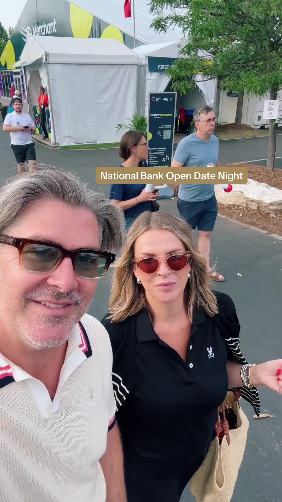 TikTok post by @katherinewants for Psycho Bunny. Caption reads: [...] to the nines & for the epic tickets @Psycho....