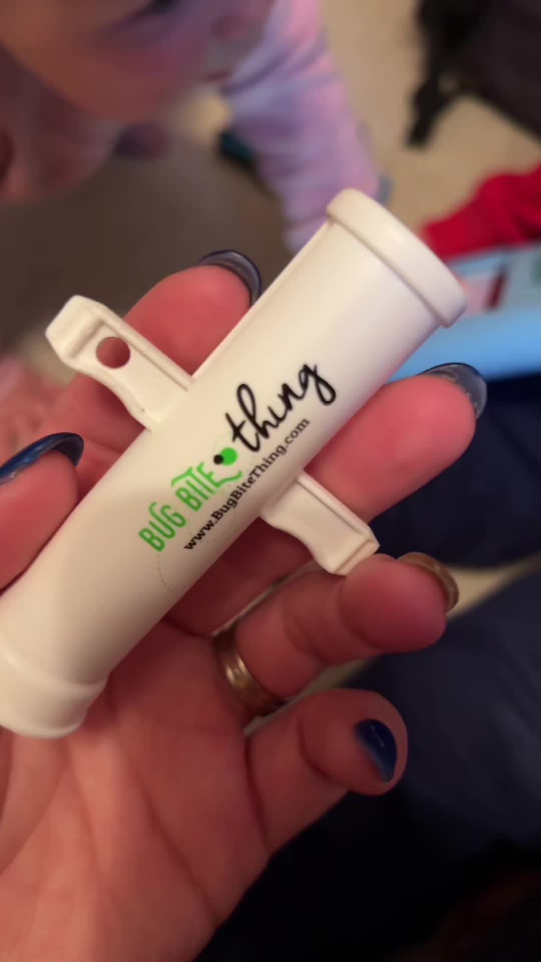 TikTok post by @courtneyk1021 for Bug Bite Thing. Caption reads: [...] #BugBiteRelief #OutdoorMomLife @Bug Bite....