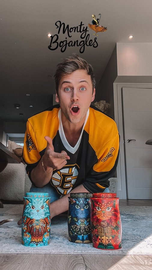 Instagram post by @iammrbanks for Monty Bojangles. Caption reads: Got our creative juices flowing with this one!!....