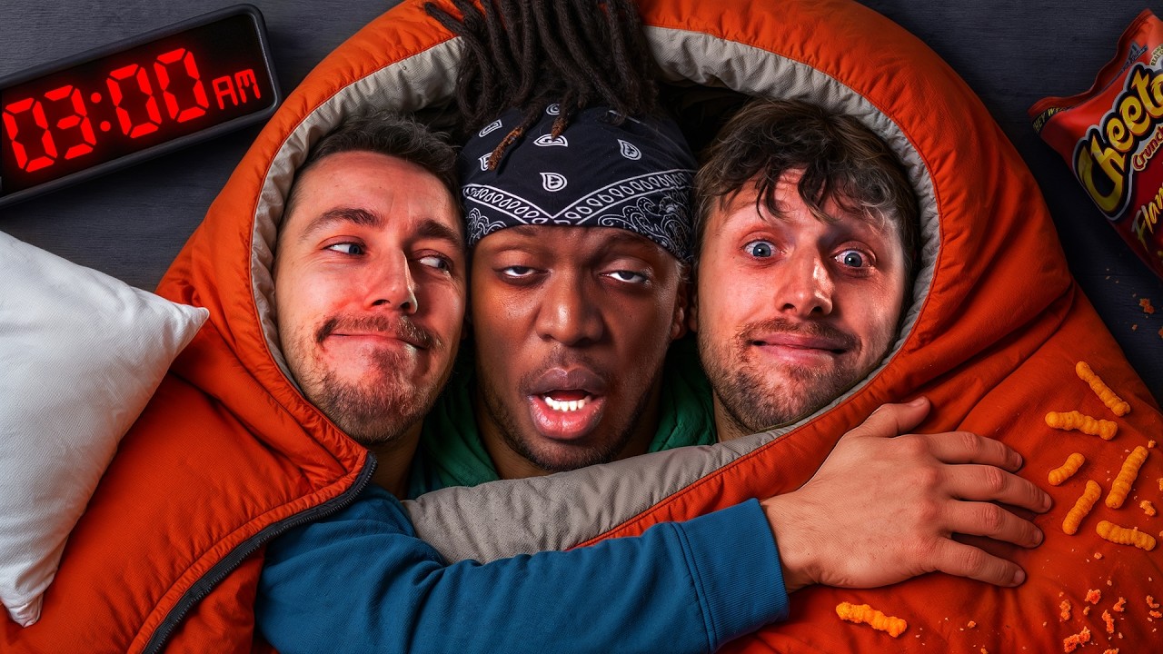 YouTube post by @Sidemen for XIX Vodka. Caption reads: Sidemen Last to Fall Asleep Challenge.