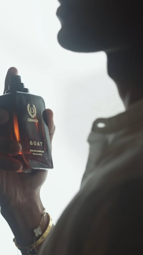 Instagram post by @augustjpeg for Denver For Men. Caption reads: [...] luxury with GOAT and Royal Oud by....