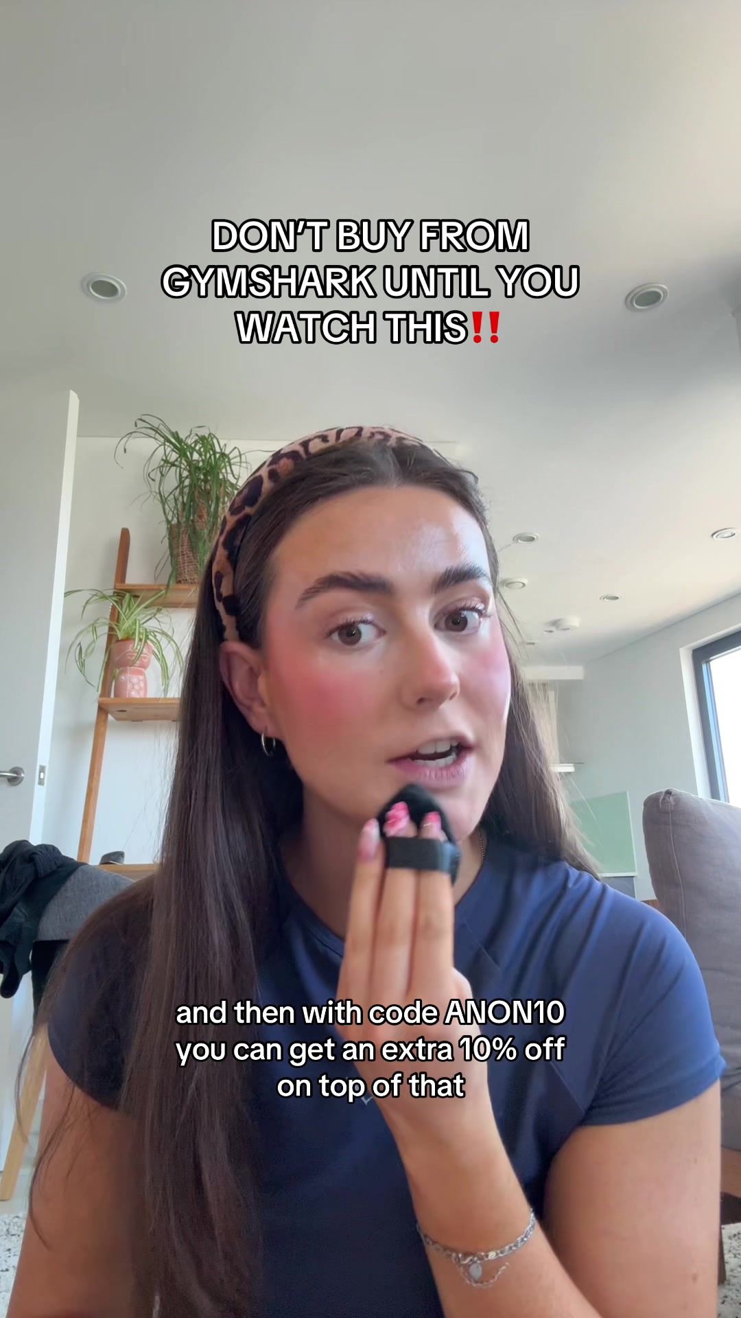 TikTok post by @theanongymgirl for Gymshark. Caption reads: stop paying full price for @Gymshark when you can....