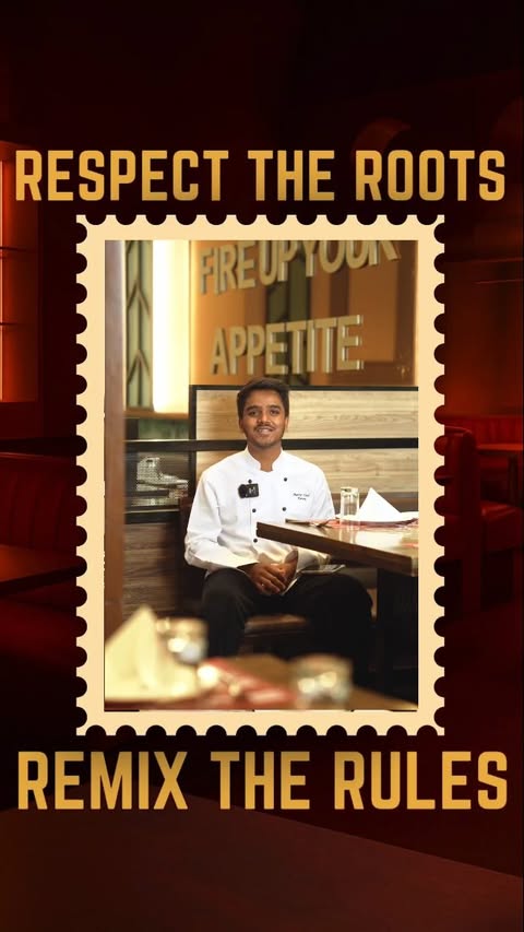 Instagram post by @kenny_theteenmasterchef for Barbeque Nation. Caption reads: Respect the Roots, Remix the Rules ✨🔥

MasterChef....