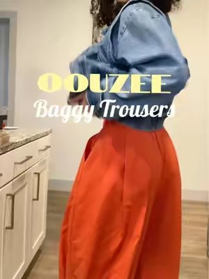 TikTok post by @lolalighthouse for uoozee. Caption reads: @UOOZEE USA 5’9, size medium. ☁️ These 100% [...].