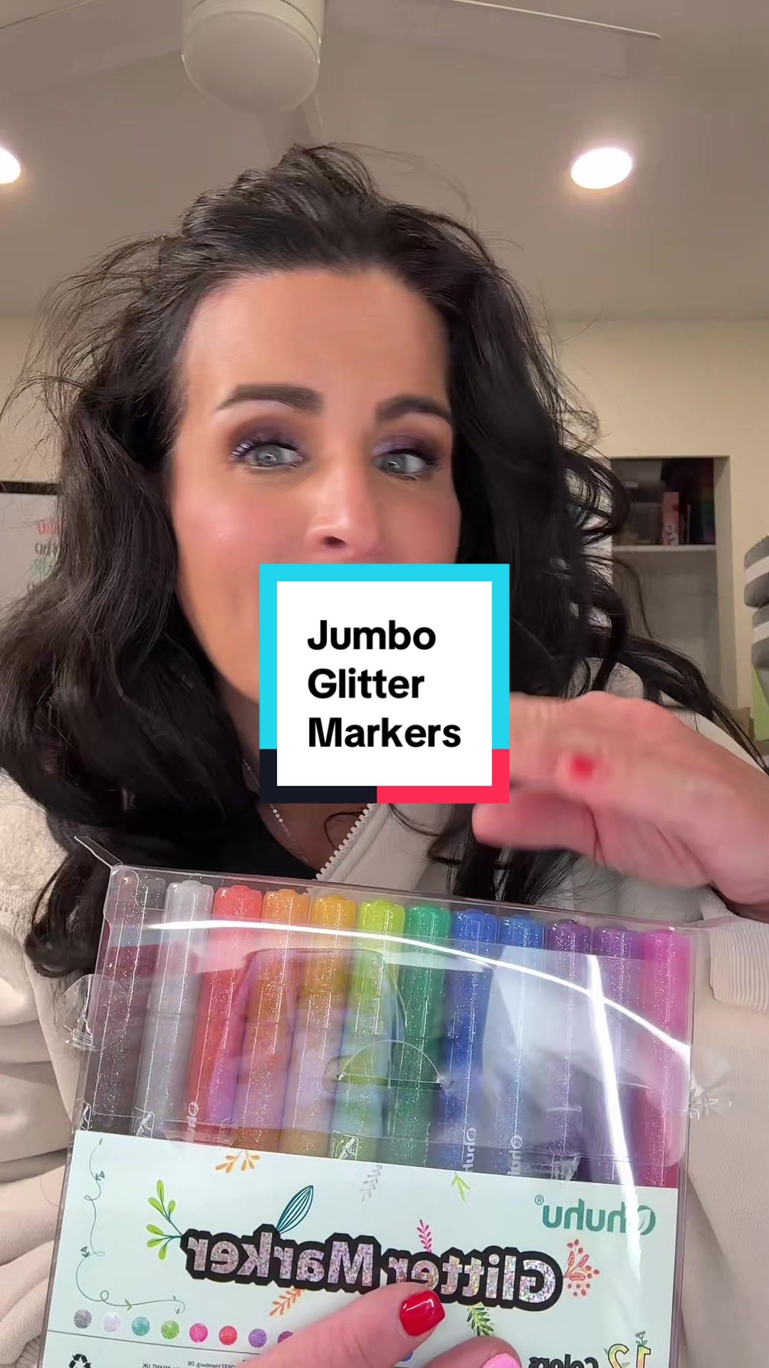 TikTok post by @creative__lettering for Ohuhu. Caption reads: Seriously! Stunning! #ohuhu @Ohuhuart #glitter....