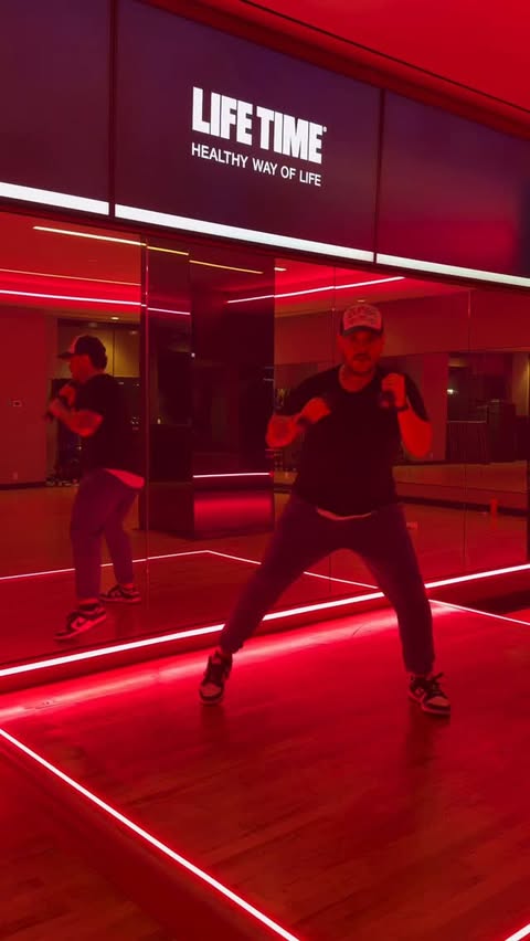 Instagram post by @mikegomezofficial for Life Time. Caption reads: Sugar on my tongue 👅, rhythm in my bones....