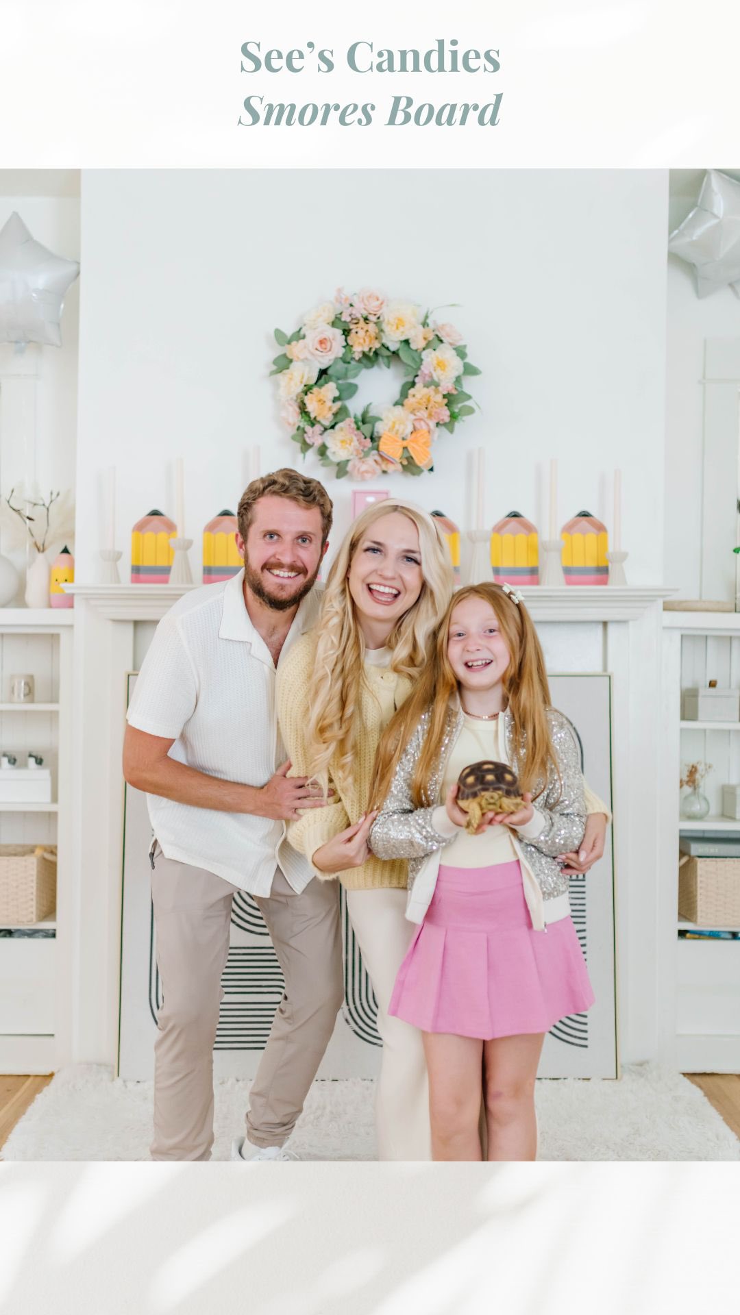 Instagram post by @celeste_wright for See's Candies. Caption reads: Cozy Indoor S’mores Night ✨🍫🔥

Bring the....