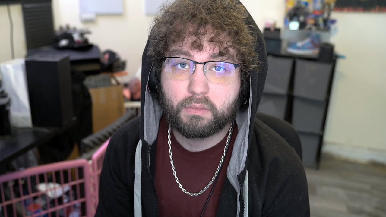 YouTube post by @Jev for G FUEL. Caption reads: Why I turned off my facecam.