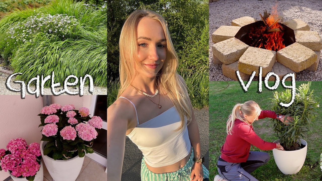 YouTube post by @Kathi for FORMEL SKIN. Caption reads: Our garden is finished! Relaxed slow-living vlog -....