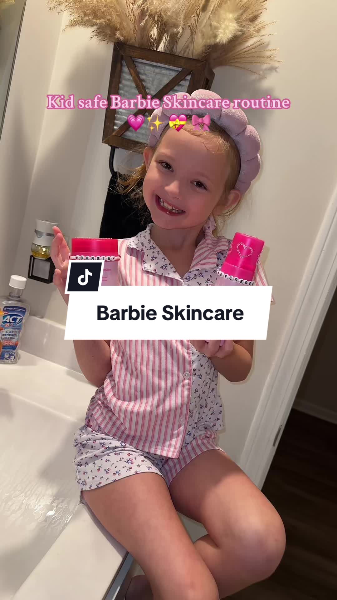 TikTok post by @lindsaynicoleeee for Evereden. Caption reads: Give your little the gift of safe skincare from....