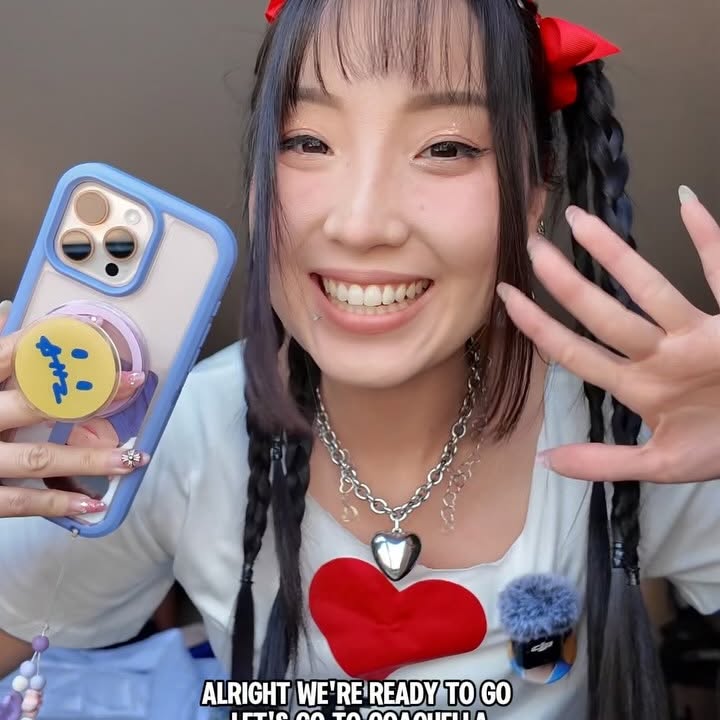 Instagram post by @withskyee for OtterBox. Caption reads: #Ad | GRWM for Coachella Day 2. You guys already....