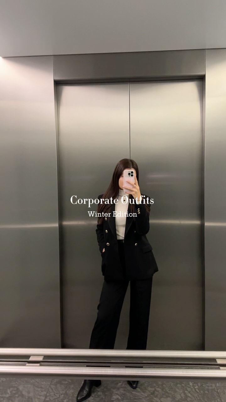 Instagram post by @elliestefanie_ for LilySilk. Caption reads: Winter corporate outfits with @lilysilk 

Get 20%....