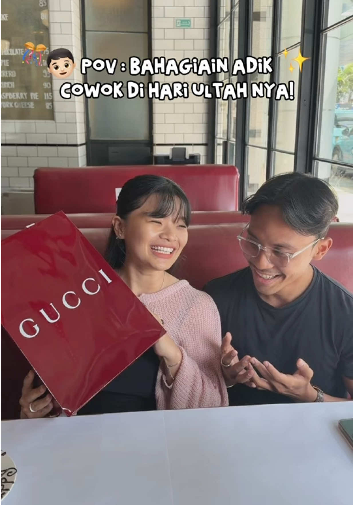 TikTok post by @veliaveve_ for L’Oréal Paris Indonesia. Caption reads: walaupun telat, selamat ulang tahon adik <3....