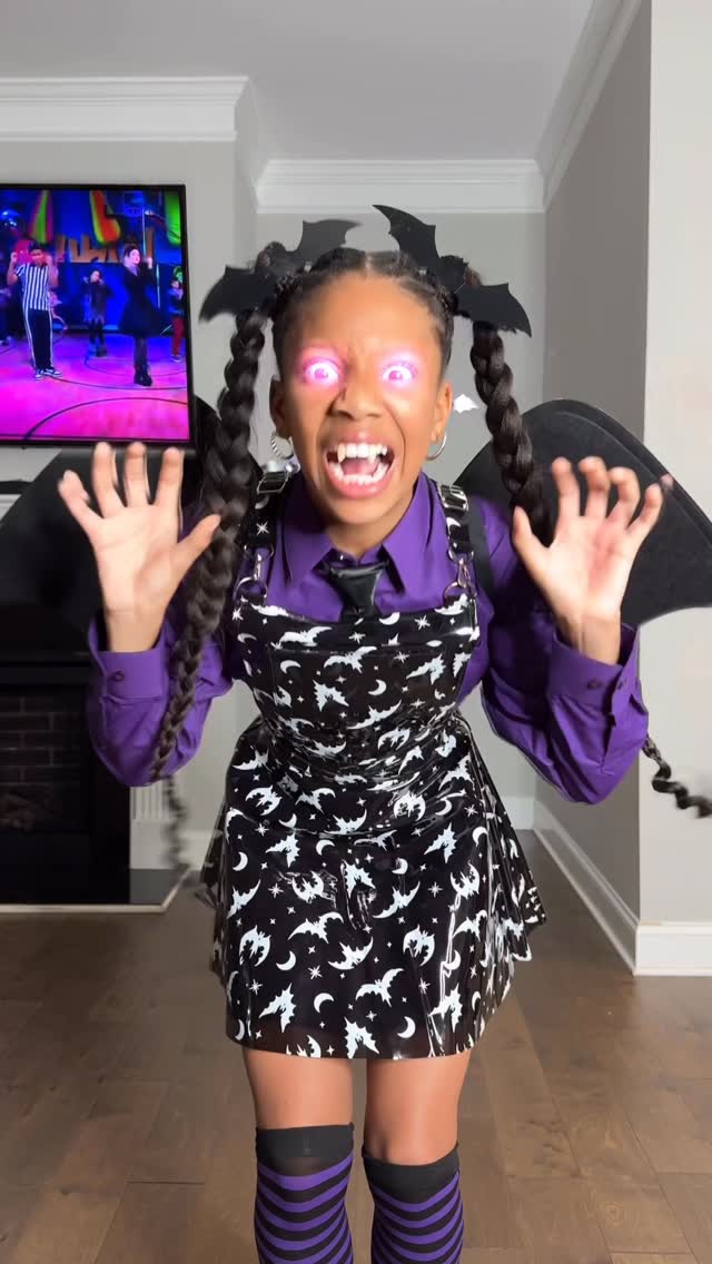 Instagram post by @lil_raspberrry for Disney Channel. Caption reads: [...] streaming now on Disney+ 🧛‍♀️💜....