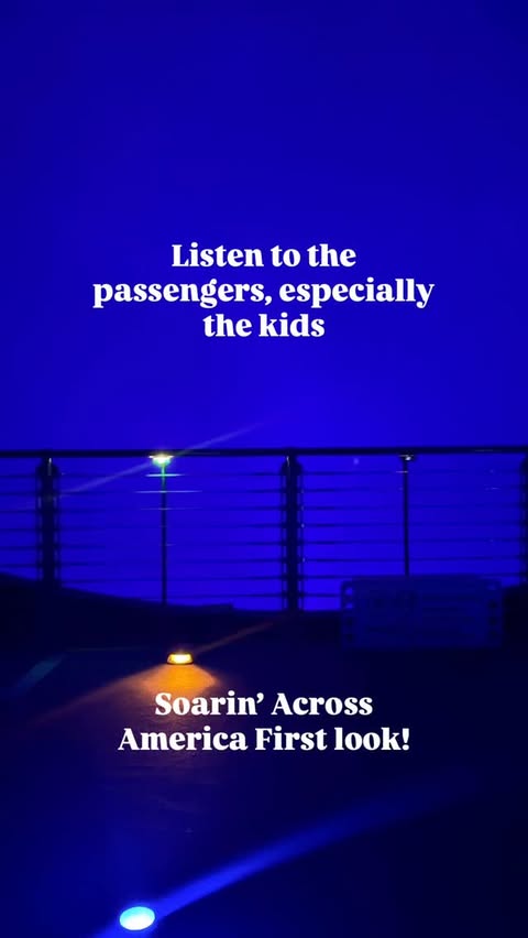 Instagram post by @dadslovedisney for Undercover Tourist. Caption reads: The first 35 seconds of Soarin Across America are....