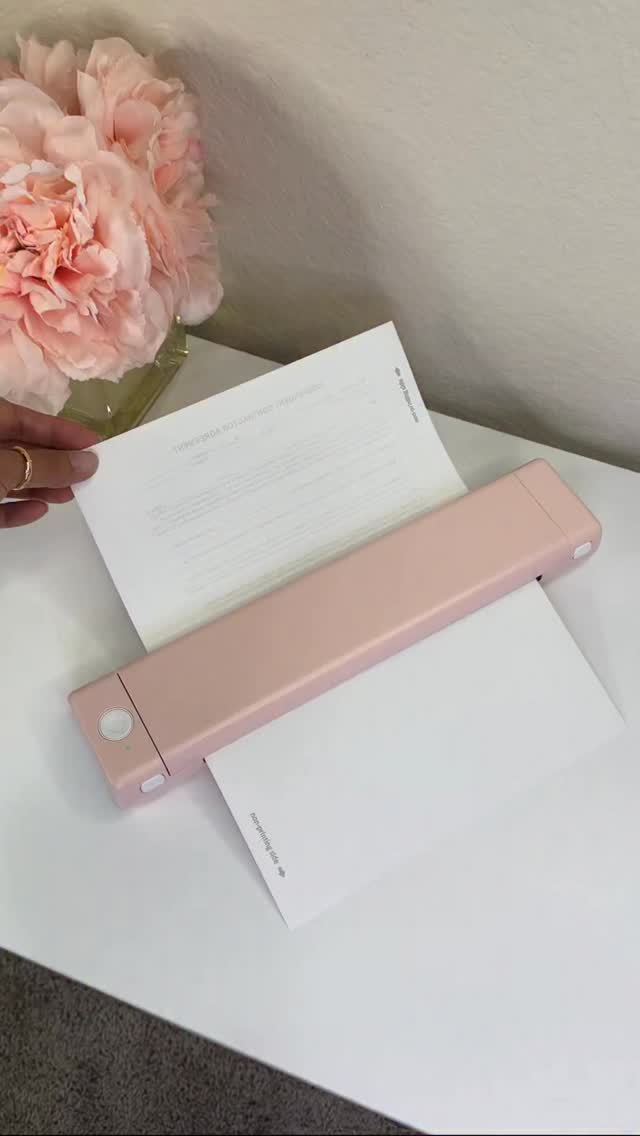 Instagram post by @essiepeasy for Phomemo. Caption reads: Follow first + Comment PRINTER for product links.....