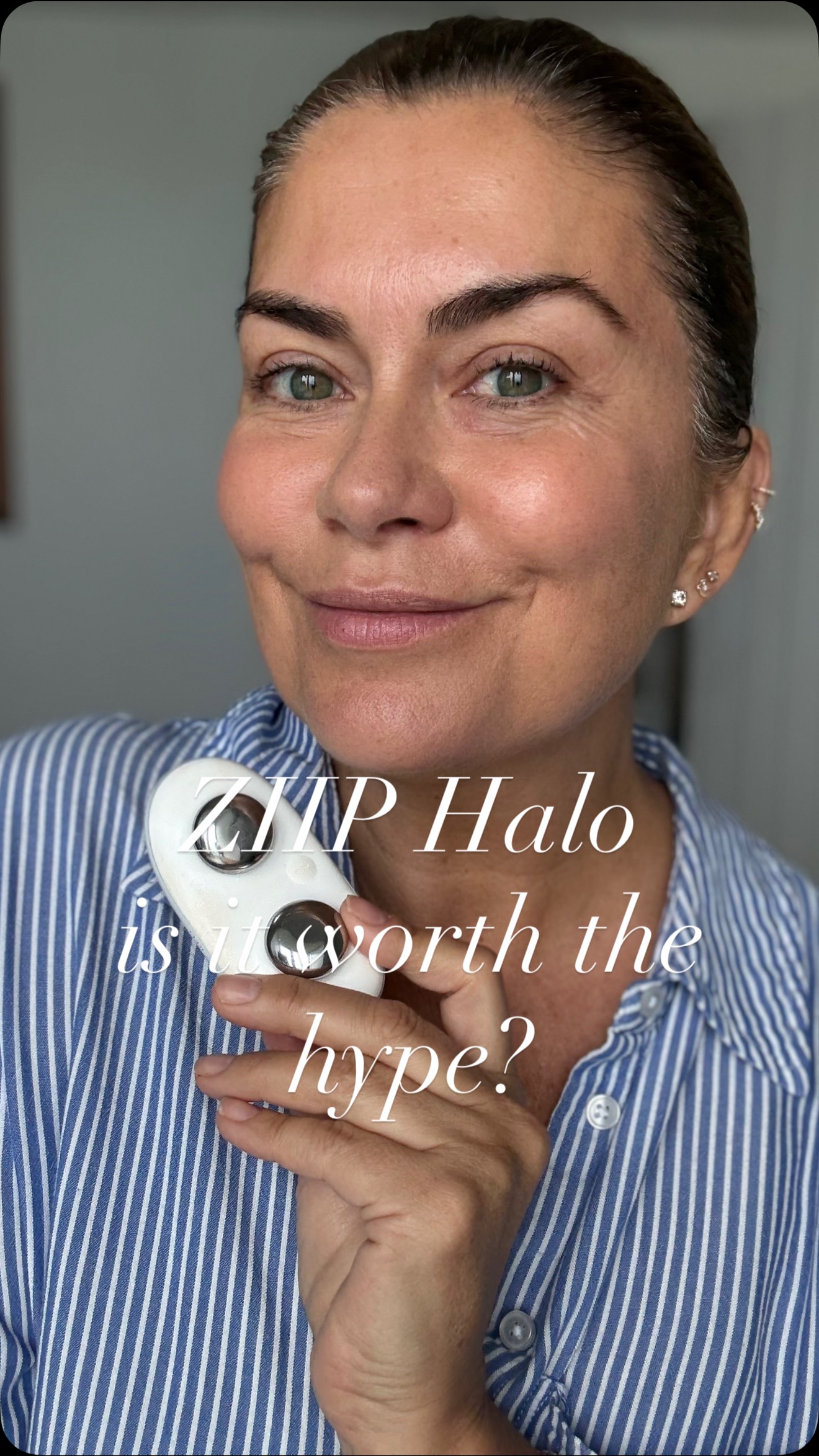 Instagram post by @missamandalamb for ZIIP Beauty. Caption reads: Morning! 

AD I couldn’t love this gadget more if....