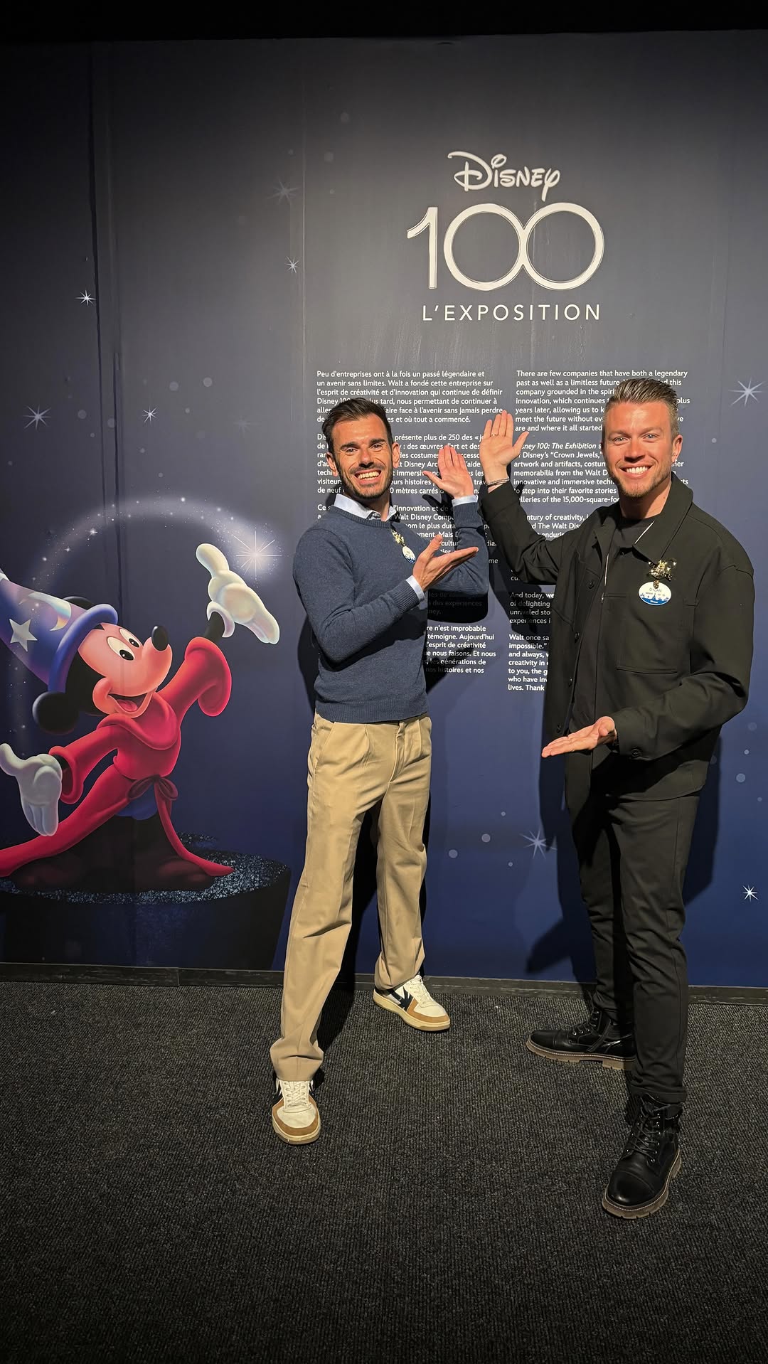 Instagram post by @dlpambassador for Disneyland Paris. Caption reads: Bonjour ! It’s Jose & Dylan, 2025-2024 Disney....